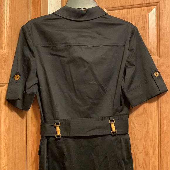 Jones New York Signature Stretch Collared Black Dress — 10 - Picture 7 of 10